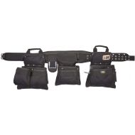 Custom Leathercraft Custom Leathercraft 5605 Professional Carpenters Combo Tool Belt, Black with 18 Pockets