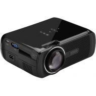 Richer-R Mini Projector, 100-240V Mini Projector 1080P HD Home Theater 23 Languages With USB, SD, HDMI, VGA, AV&TV Input interfaces(Black)