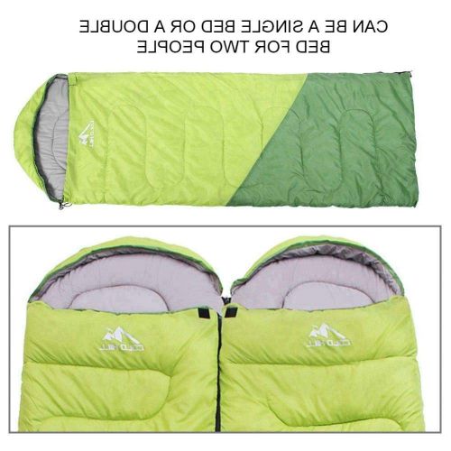  Aromzen Outdoor Travel Camping Portable Waterproof Envelope Cotton Warm Single Sleeping Bag, Camping Sleeping Bag, Double Sleeping Bag