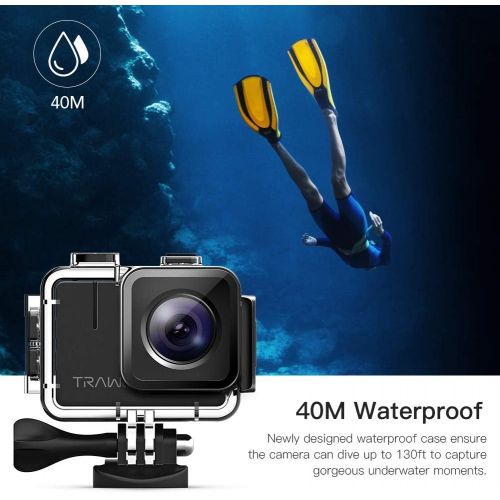  [아마존 핫딜] [아마존핫딜]APEMAN Native 4K Action Camera TRAWO with 4K EIS, 20MP Sharp Images, 2 IPS Screen, WiFi, Longer Battery Life