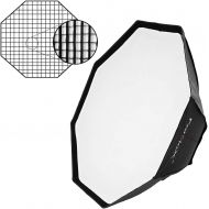 Fotodiox Pro 70 (180cm) Octagon Softbox with Eggcrate Grid and Universal Speedring for 3-6 Diameter Studio Flash Heads - Standard Softbox with Silver Reflective Interior with Doubl
