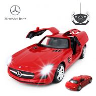 RASTAR Benz Remote Control Car |1:14 RC Mercedes Benz SLS AMG Model Car Toy Car for Kids, Open Doors by Manual  White 27 MHz40 MHz