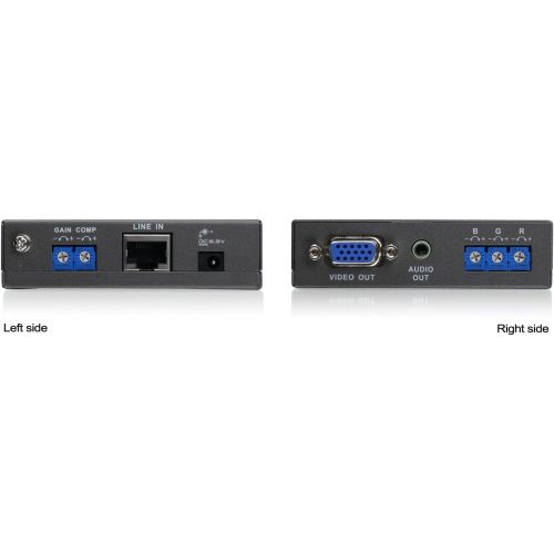  IOGEAR VGA CAT5e6 AudioVideo Receiver with RGB Deskew Capability, GVE140RX