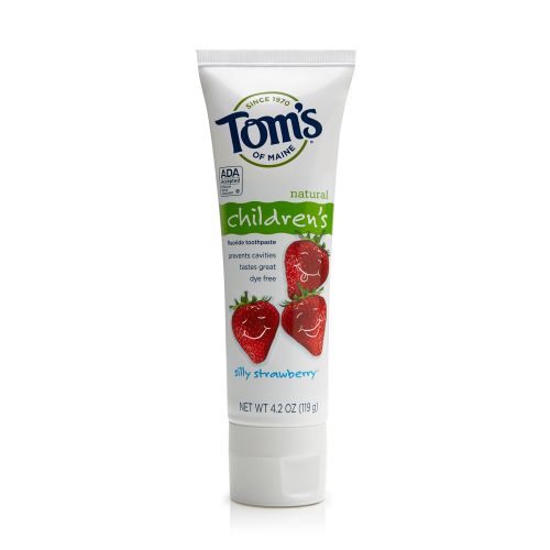  Toms of Maine Anticavity Childrens Toothpaste, Silly Strawberry, 4.2 Ounce (Pack of 6)