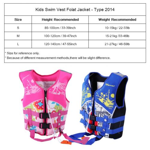  Eleoption Children Life Jackets, Swim Vest Float Jacket, Boys Girl Life Vest with Whistle