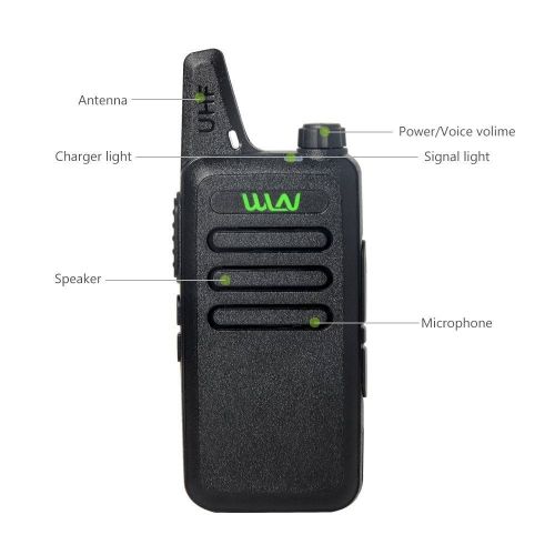  KJD 10 Pcs Mini Walkie-Talkies WLN KD-C1 UHF400-470MHz Long Range 2 Way Portable Ham Radios