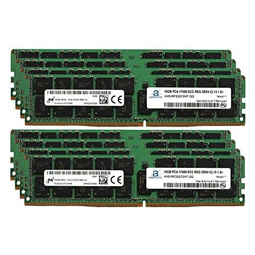  Micron Original 128GB (8x16GB) Server Memory Upgrade for HP Z840 Workstation DDR4 2133MHz PC4-17000 ECC Registered Chip 2Rx4 CL15 1.2V SDRAM Adamanta