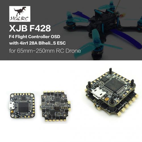 ShepoIseven HGLRC XJB F428 F4 Tower Flight Controller Betaflight OSD 2-4S 4in1 28A Blheli_S ESC for 65mm-250mm RC Racing Quadcopter Drone