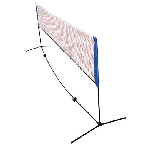  OASIS FOX 13.8 FT Long Portable Badminton Volleyball Tennis Net Stand for Family Sport Outdoor Games,Black & Blue