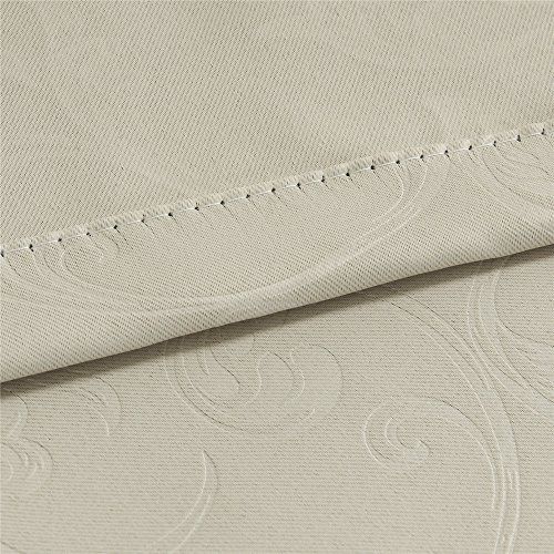  IYUEGO Classic Beige Curtain Solid Room Darkening Grommet Top Curtain Drapery Embossed Curtain With Multi Size Customs 72 W x 84 L (Set Of 1)