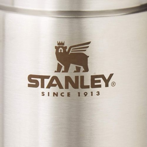 스텐리 Stanley Classic Legendary Vacuum Insulated Food Jar 18 oz  Stainless Steel, Naturally BPA-Free Container  Keeps Food/Liquid Hot or Cold for 15 Hours  Leak Resistant, Easy Clean