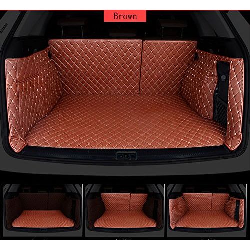  Worth-Mats 3D Full Coverage Waterproof Car Trunk Mat for Jeep Wrangler 2015-2017 2 Door (with Subwoofer on Bottom Trunk)-Brown