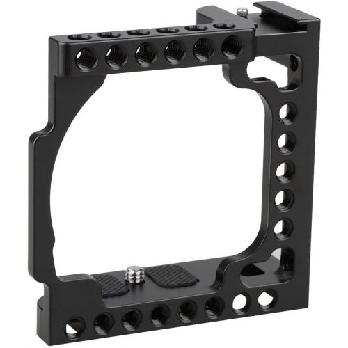  CAMVATE Aluminum Camera Cage for Sony A6500, A6000,A6300,ILCE-6000,ILCE-6300,NEX7 with Conversion 14-20 Adapter Hole（Black)