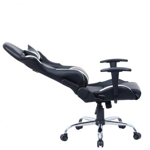  WATERJOY Office Desk Chair, WaterJoy High-Back Racing Gaming Chair,PU Leather Ergonomic PC Gaming Swivel Adjustable Chair with Headrest Lumbar Support Black
