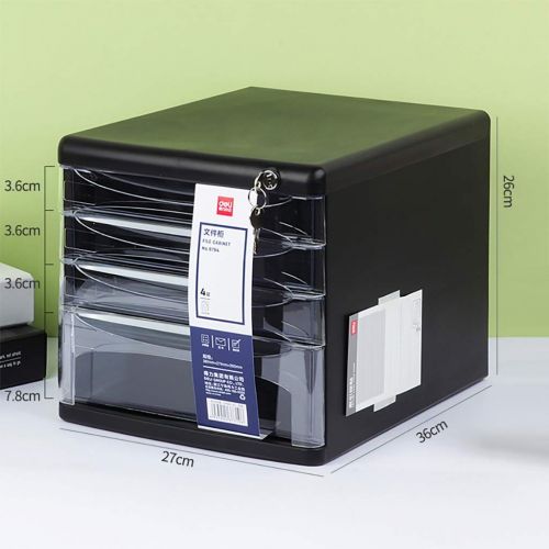  QSJY File Cabinets Document Storage Cabinet, Desktop Extension Drawer Lockable Office Organizer (Plastic) 273626CM (Color : B)