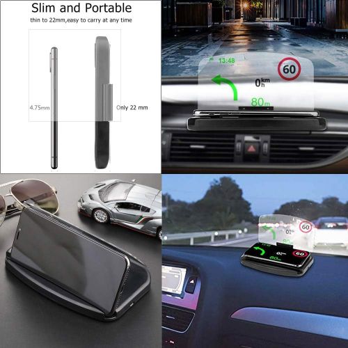  CoolKo 2-in-1 Universal Car HUD Phone GPS Navigation Image Reflector with Wireless Charging Function [Bonus: 1.5 Meter Android Braided Cable]