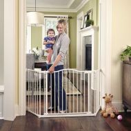 Deluxe Decor Gate by North States: Fits extra-wide openings and has a matte finish on heavy-duty metal to complement any decor. Hardware mount. Fits openings 38.3 to 72 wide (30 ta