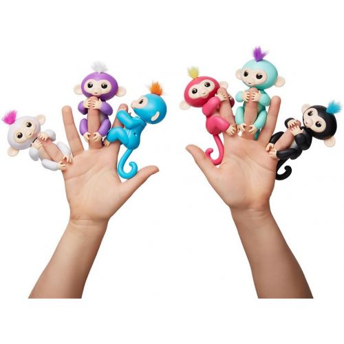 [아마존베스트]WowWee Fingerlings - Interactive Baby Monkey - Bella (Pink with Yellow Hair) By WowWee