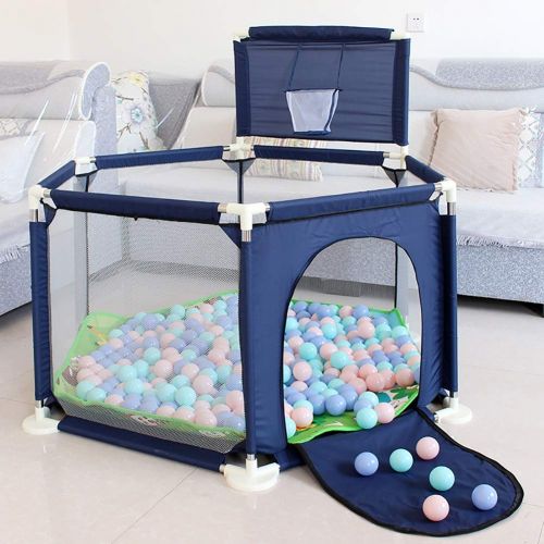  Portable Baby Playpen with Door, 6-Panel Play Yard, Anti-Collision/Anti-Rollover Toddlers Playards