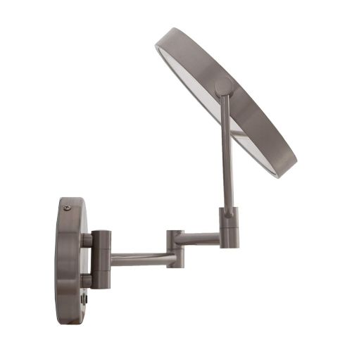  Visit the Zadro Store Zadro LED Lighted Dual-Sided 5X/1X Magnification Wall Mount Bathroom Beauty Makeup Mirror, Satin Nickel