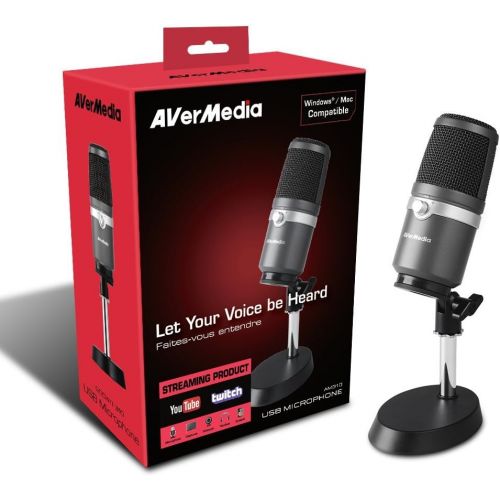  AVerMedia USB Multipurpose Microphone, for Recording, Streaming or Podcasting (AM310)