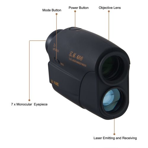  Isokare Golf Rangefinder Ranging Up To 600 Yards, with Only 1 Yard Accuracy, 7 X Magnification Lens Used In Golf Sport, Racing, Archery, Survey,Hunting and Laser Distance Meter