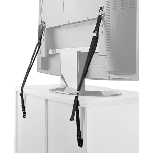  [아마존베스트]WALI Anti-Tip Heavy Duty Straps Safety Protection Fit Most Flat Screen TVs and Furniture (TAS001), 1 Pack, Black
