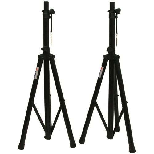  American Sound Connection ASC (2) Pro Audio Mobile DJ PA Speaker Stands or Lighting 6 Foot Adjustable Height Tripod & Nylon Travel Bag
