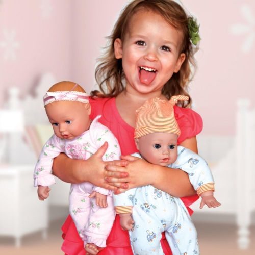 아도라 베이비 Adora PlayTime Baby Little Princess Vinyl 13 Girl Weighted Washable Cuddly Snuggle Soft Toy Play Doll Gift Set with Open/Close Eyes for Children 1+ Includes Bottle