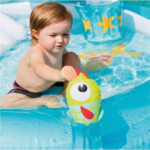 인플레터블 Gator Play Center Inflatable Kiddie Spray Wading Swimming Pool Baby Outdoor Water Play Sprinklers Sand Pool Marine Ball Pool