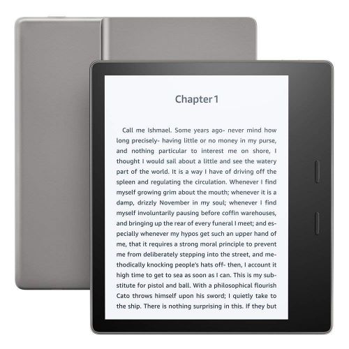  Amazon Kindle Oasis E-reader (Previous Generation - 9th)  Graphite, 7 High-Resolution Display (300 ppi), Waterproof, Built-In Audible, 32 GB, Wi-Fi - with Special Offers (Closeout)