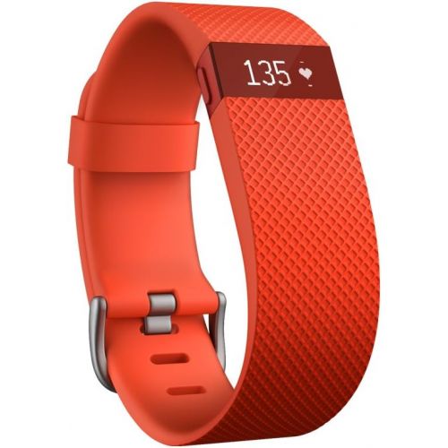  Fitbit Charge Heart Rate Monitor and Activity Tracker, Color- Orange, Size- Large