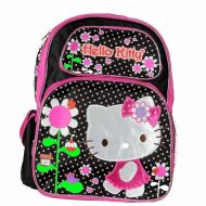 Hello Kitty Flowers Black/Pink Backpack 17 School Bag BP-5281
