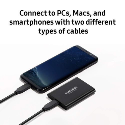 삼성 상세설명참조 Samsung T5 Portable SSD - 500GB - USB 3.1 External SSD (MU-PA500B/AM), Blue