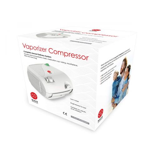  Wave Medical Products Wave Medical WMP101 Compact Piston Compressor with Adult and Childrens Mask Kits + Travel Bag