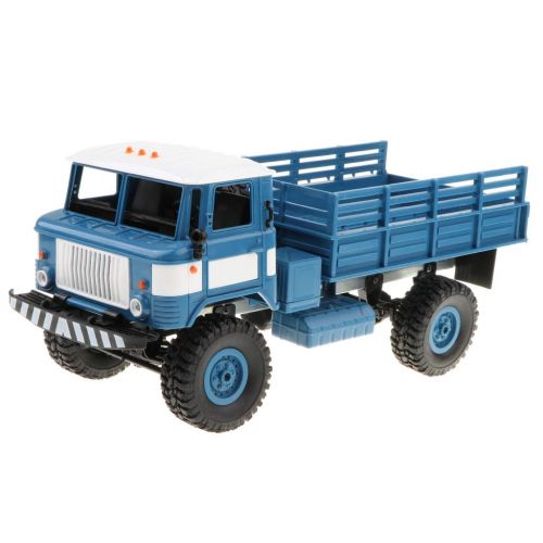  B Blesiya 116 Four-Wheel Drive Off-Road Vehicle, Remote Control Military Truck Army Car with 2.4 GHz Radio Controller Kids Toy Gift - Blue