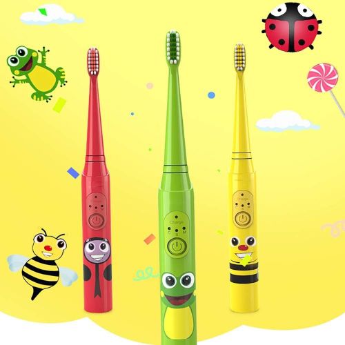  Xiao Jian-XJ-002 Xiao Jian Electric Toothbrush - Childrens Electric Toothbrush Rechargeable Sound Wave Waterproof Smart Baby Automatic Bright White 3-6-12 Years Old Super Soft Hair Electric Toothbr