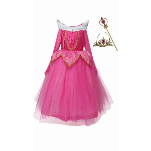  FashionModa4U Aurora Puffy Dress, Tiara and Wand.