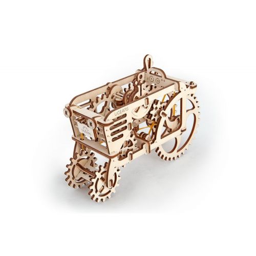  HQ Kites and Designs UGEARS Tractor Mechanical 3D Puzzle Wooden Construction Set Eco Friendly DIY Craft Kit