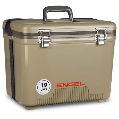  Engel Coolers 19 Quart 32 Can Capacity Insulated Cooler Drybox, Tan (2 Pack)