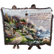 Pure Country Weavers Coastal Splendor with Scripture Tapestry Throw Blanket, 70 x 54