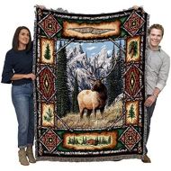 Pure Country Weavers Elk Lodge Woven Throw Blanket