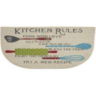 Mainstay Kitchen Rugs Mat Non Skid D Shaped Decor 18 x 30 Inches (18 x 30 Inches, 2)