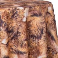Ultimate Textile Faux Fur 90-Inch Round Patterned Tablecloth