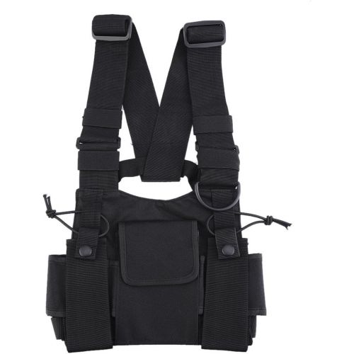 Aneil Universal Radio Chest Harness Bag Pocket Pack Holster for Two Way Walkie Talkie (5 Pack)
