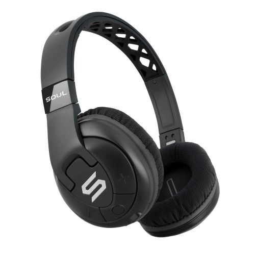  SOUL Electronics X-TRA Performance Bluetooth 4.0 Wireless Over-Ear Headphones for Sports. 24 Hours Playtime for Running and Workout and GYM. Support Apple iPhone and Android - Blac