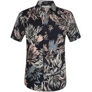 SSLR Mens Printed Casual Button Down Short Sleeve Hawaiian Shirt