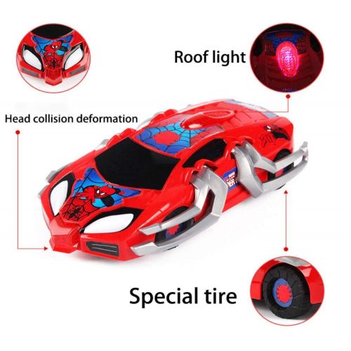  Hip-top Car Remote Control Toy boy Spider-Man Deformation car high-Speed Racing Gift Box (01)