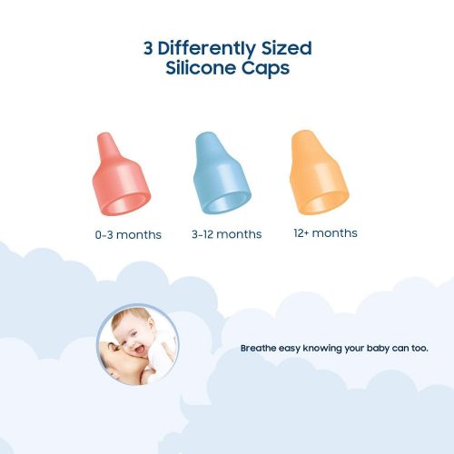  AccuMed ANC-201 V2 Electric Baby Nasal Aspirator Nose Cleaner and Suction Snot Sucker - Gentle Enough for Newborns, Infants, Toddlers. 3 Different Sized Nose Tips....