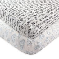 Hudson Baby Unisex Baby Cotton Fitted Crib Sheet, Airplane, One Size